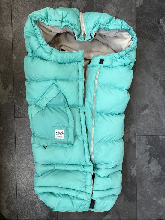 7 A.M. Enfant Other - Winter stroller cover - Puffer Baby Bunting - Insulated Hooded Stroller Blanket
